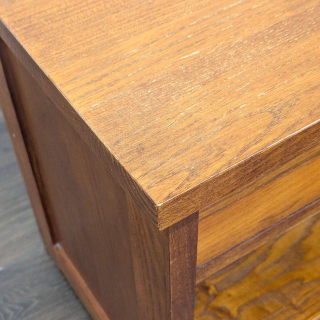 Wood Craftsman Style One Drawer Wood Nightstand With Open Shelf For Sale - Image 7 of 9