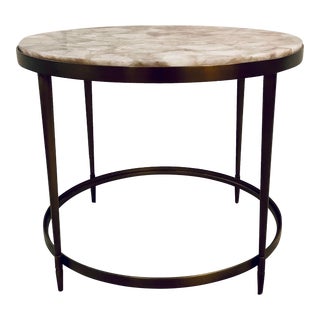 Barbara Barry for Baker Rose Quartz Oberon End Table For Sale
