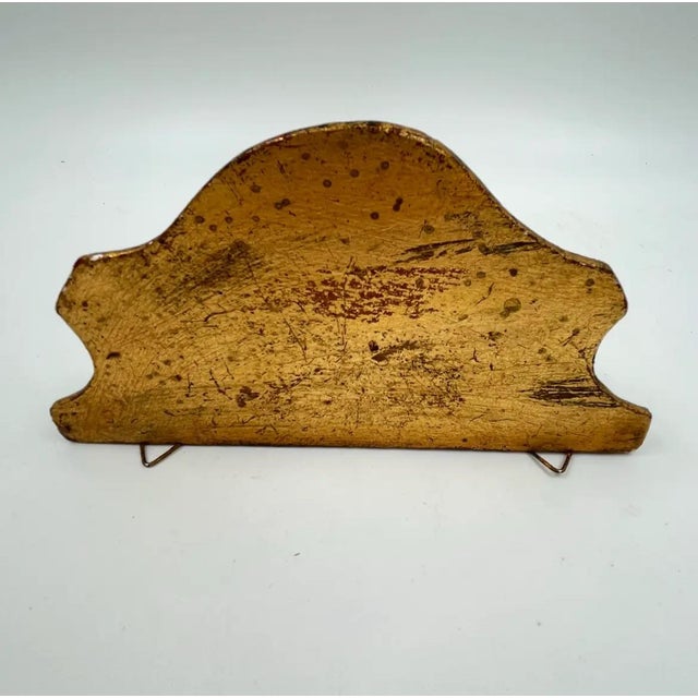 Set of 2 Mid-Century Italian Gilt Wall Shelves or Decorative Brackets For Sale In New York - Image 6 of 11