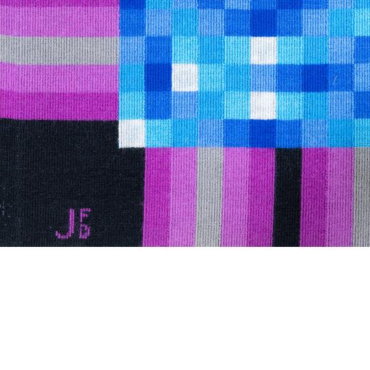 1970s Vintage French Square Geometric Tapestry, Signed by Bissery - Rug & Kilim For Sale - Image 5 of 6