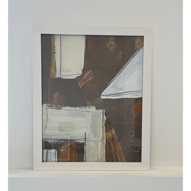 A refined abstract composition from a small series of mixed media works on paper, exploring structure, balance, and tonal...