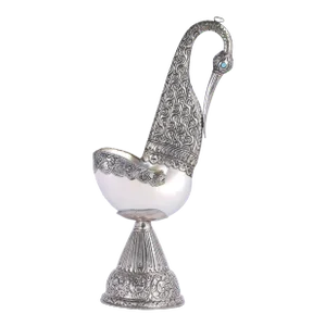 Anglo Indian Seashell and Metal Swan