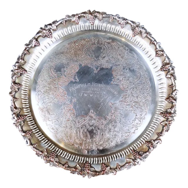 Sheffield Silver Plated Trophy Tray, 1935 For Sale