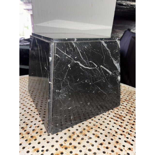 Vintage Marble Cube Table, 1950 For Sale - Image 3 of 10