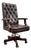 English Chesterfield Desk Chair in Oxblood Leather For Sale