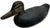 Very Large Size Antique American Carved Wood Hand Painted Duck Hunters Decoy From Downeast Coastal Maine - 21 1/2 Inches Long For Sale In Boston - Image 6 of 18