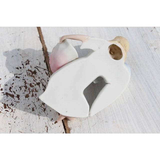 1900s Bisque Porcelain Angel Christian Holy Water Font For Sale - Image 11 of 12