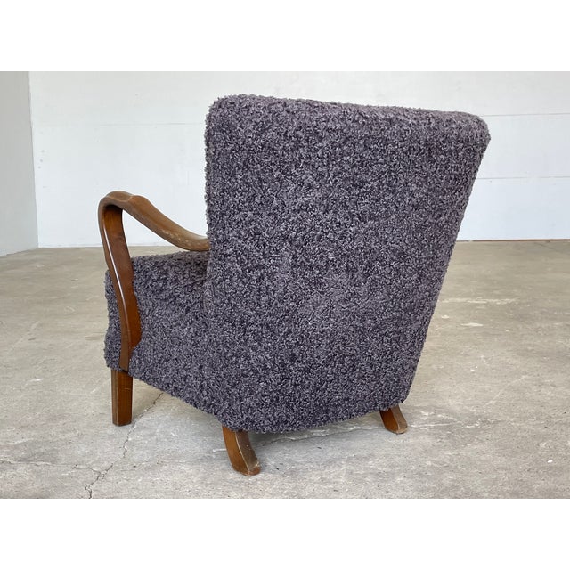 Danish Art Deco Lounge Chair in the style of Viggo Boesen, 1940s For Sale - Image 4 of 9