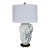 Revelation Modern White Arabestcato Marble Amulet Table Lamp For Sale