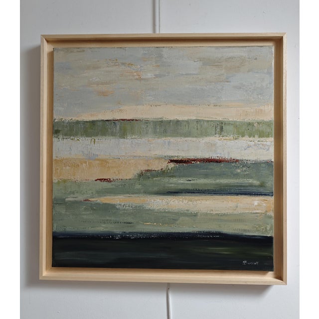 Contemporary Terres De Lumière, Contemporary Abstract Landscape, Framed by Sophie Dumont For Sale - Image 3 of 8