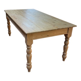 Vintage Six Foot Farm Table For Sale