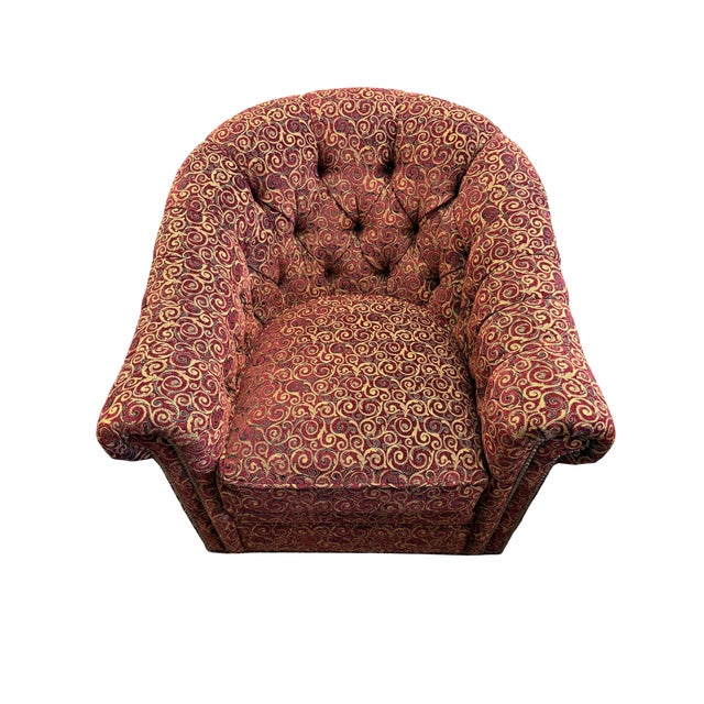 Lexington Furniture Robinson Swivel Chair - A Pair Swivel Fabric Tufted Accent Chair. The arms have nailhead trim around...