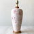 Ceramic Mid Century Modern Pink Floral Table Lamp For Sale - Image 7 of 7