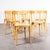 Brown Bleached Bentwood Tri Back Dining Chairs from Baumann, 1950s, Set of 6 For Sale - Image 8 of 12