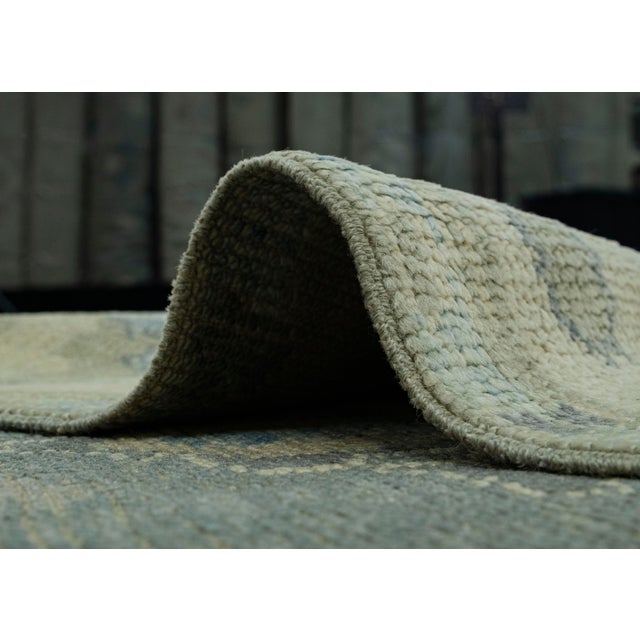 Taupe Turkish Oushak Rug 3'11" x 10' #18035 For Sale - Image 8 of 8
