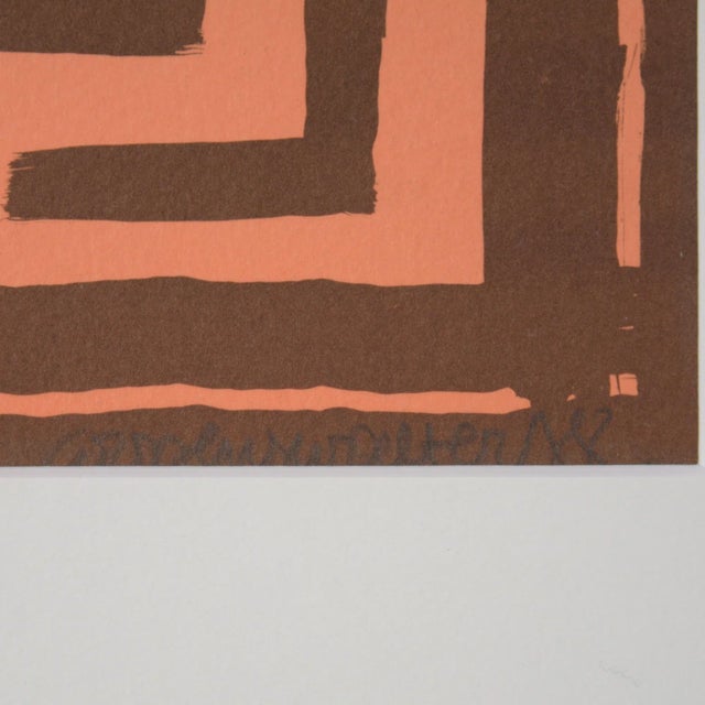 1970s Abstract 69/150 Lithograph by Walter Goossens,1970s For Sale - Image 5 of 6