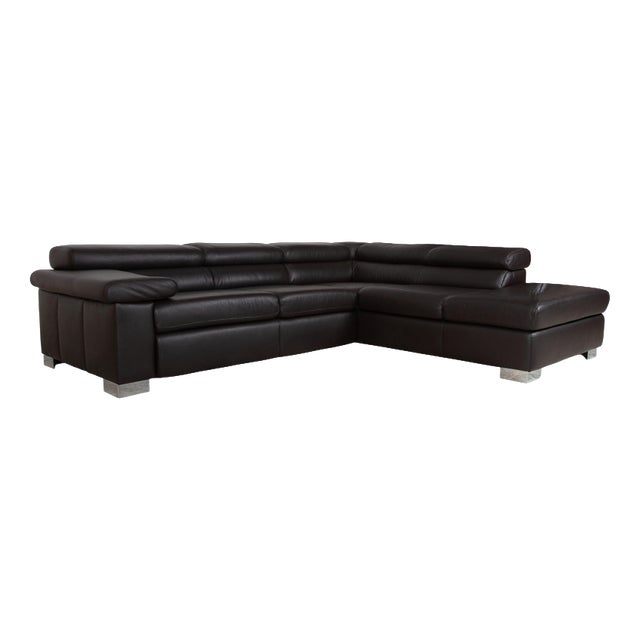 Courage Corner Sofa in Brown Leather from Ewald Schillig For Sale