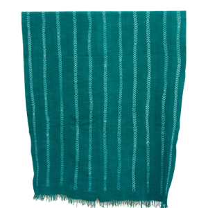 Vintage African Teal Throw
