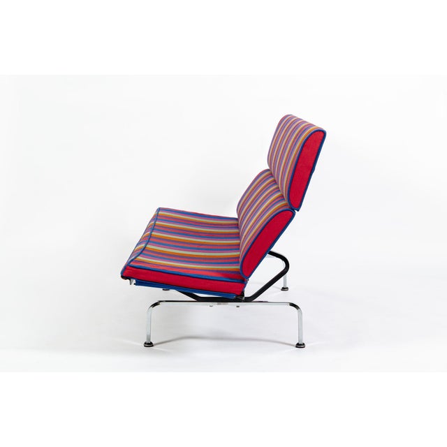 Mid Century Sofa Compact Eames for Herman Miller, Alexander Girard Striped Fabric, 1970s For Sale - Image 10 of 18