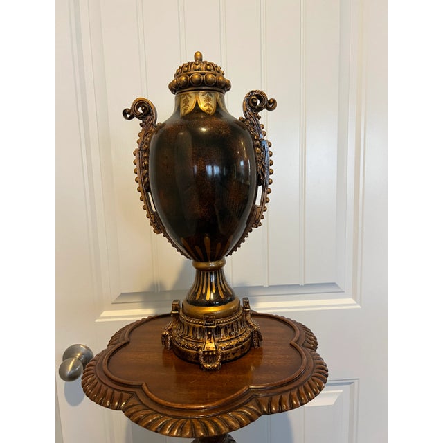 Traditional Classic Style Porcelain Urn For Sale - Image 3 of 11