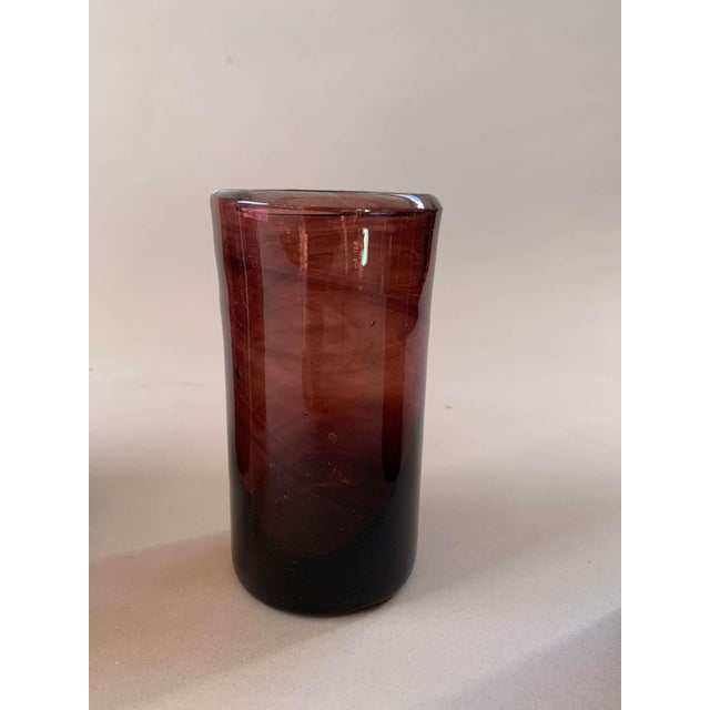 Boho Chic Mouth Blown Drinking Tall Glasses - Set of 8 For Sale - Image 3 of 3