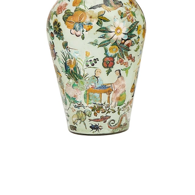 Glass Early 19th Century Victorian Decalomania Decorative Vase, London For Sale - Image 7 of 10