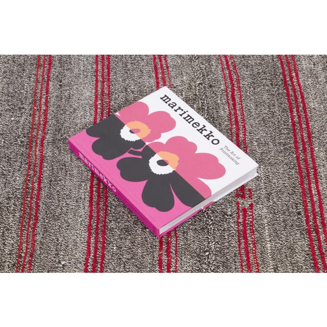 Vintage Turkish Kilim Exotic Yarn Rug With Red Stripes by Rug & Kilim, 1950-1959 For Sale - Image 9 of 9