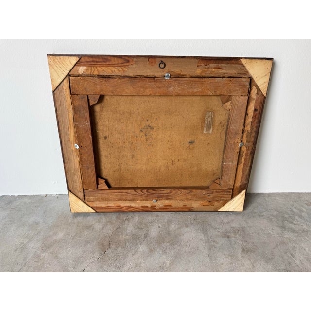 1950s Vintage Parisian Street Landscape Oil on Canvas Painting, Unsigned For Sale - Image 10 of 10