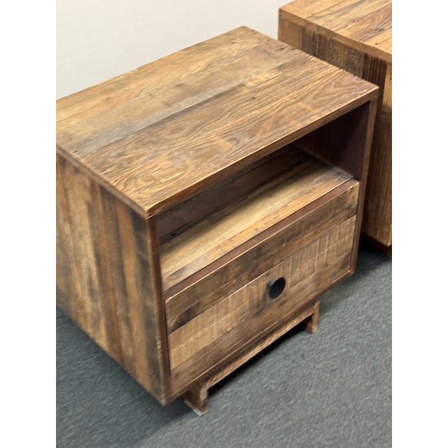 Design Plus Gallery presents a Pair of Emmerson Nightstands by West Elm. Where rustic meets relaxed, the unfinished...