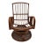 Mid-Century, Franco Albini-Attributed Swivel Rocker Chairs in Italian Vivai Del Sud Style. Fully Refurbished Vintage Rattan & Reed Chairs For Sale