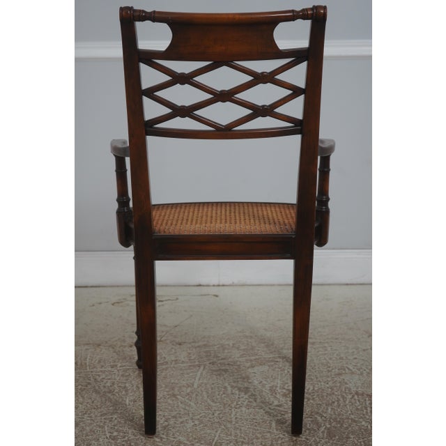 Theodore Alexander Theodore Alexander Regency Style Cane Seat Arm Chair For Sale - Image 4 of 18