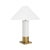 New special order item. Not vintage. Introducing the Bishop Table Lamp topped with a white linen coolie shade! A modern...