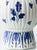 Antique Hand-Painted Chinoiserie Blue and White Ceramic Table Lamp with Silk Shade from Royal Delft, 1924 For Sale - Image 6 of 13