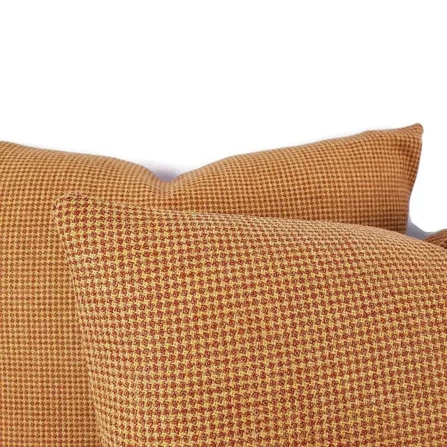 Holland and Sherry Cottage Tweed in Rust Pillow Cover For Sale - Image 4 of 7