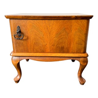 Mid-Century Nightstand in Wood and Queen Anne Legs, 1960s For Sale