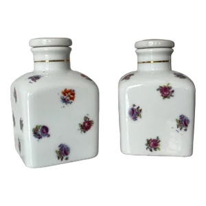 Vintage Japanese Porcelain Lidded Jars - a Pair