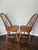 American Pair of Mid-Century h.w. Hull & Sons Solid Oak Windsor Dining Chairs For Sale - Image 3 of 17