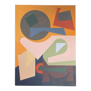 Darrell Crisp 1990 Abstract Original Oil Painting on Canvas