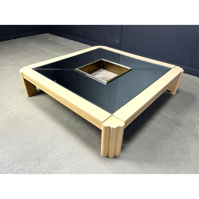 Vintage Lacquered Coffee Table attributed to Alain Delon for Maison Jansen, 1970s For Sale - Image 13 of 18