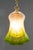 Gold Art Nouveau Pendant with Green Glass Shade, Vienna, 1908 For Sale - Image 8 of 17