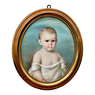 19th-Century Portrait of a Young Boy For Sale