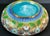 Late 20th Century Large Vintage Chinese Cloisonné Lotus Bowl on Carved Wood Stand, 14 Inches For Sale - Image 5 of 8