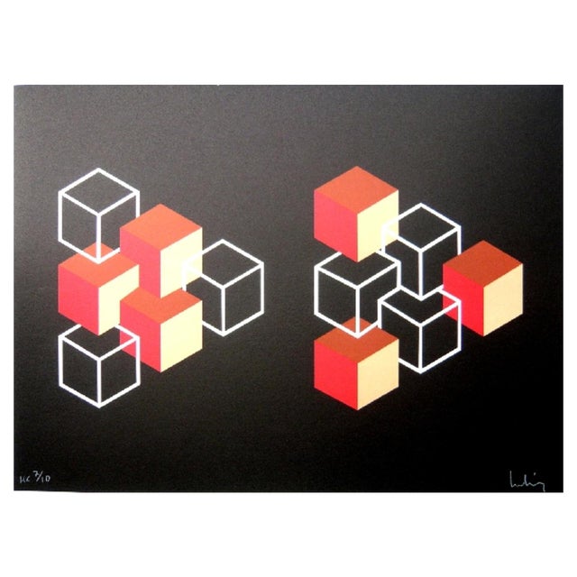 Josep Molins, Falsaciones Del Triangulo De Penrose 5, Lithograph, 2003 For Sale
