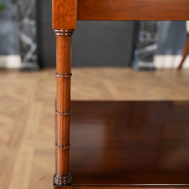 Traditional Mahogany Large Turned Leg Table For Sale - Image 11 of 13