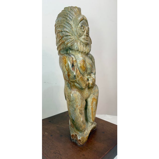 1980s Gigantic Carved Christensen Soapstone Stone Eskimo Inuit Canadian Art Sculpture For Sale - Image 14 of 18