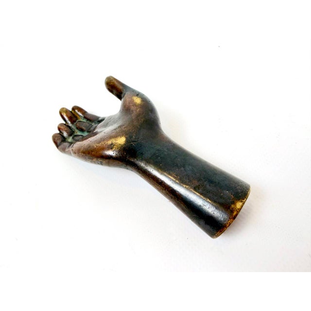 Metal Antique Females Hand in Bronze Paperweight, 19th Century For Sale - Image 7 of 12