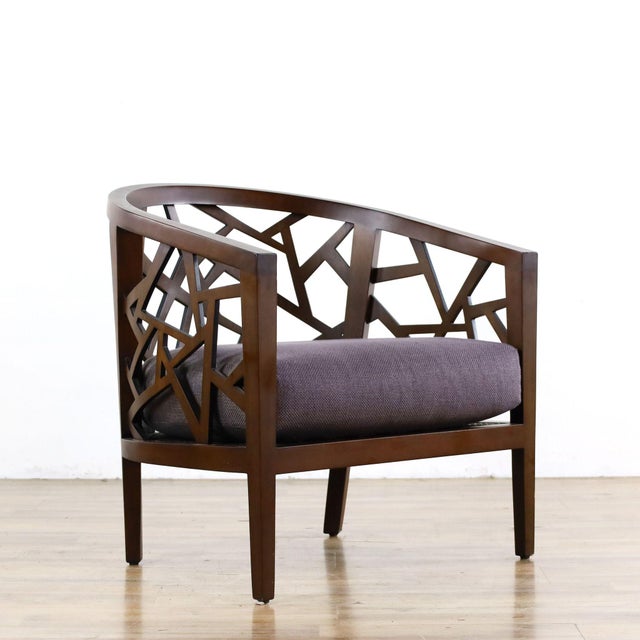 Crate Barrel Ankara Truffle Frame Chair With Fabric Cushion Chairish