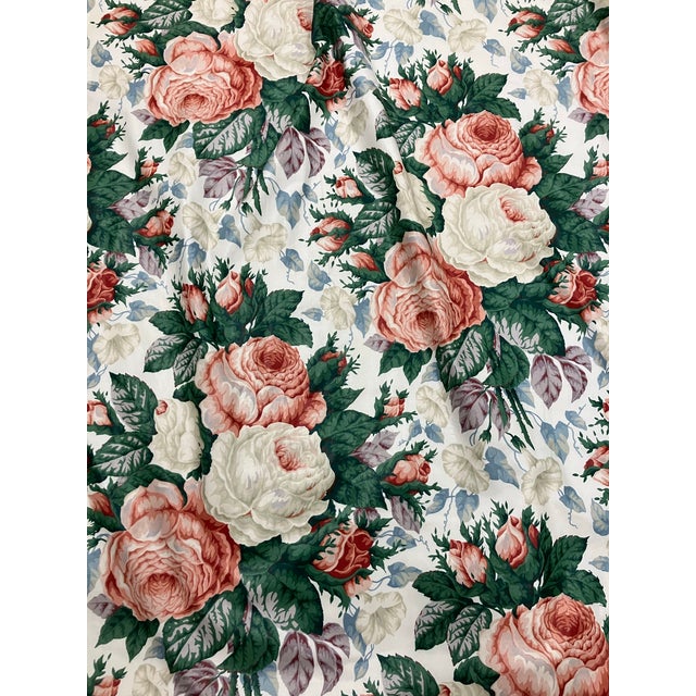 Two Pairs of Custom Glazed Chintz Drapery For Sale - Image 4 of 7