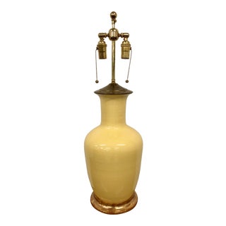 Ceramic Yellow Lamp by Christopher Spitzmiller For Sale