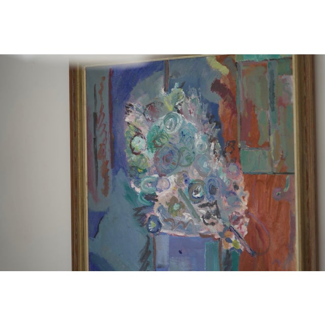 Framed Floral Oil Painting by Sören Claar For Sale - Image 4 of 4